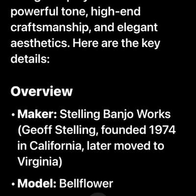 Stelling Bellflower Five String Banjo 1977 - Maple image 18