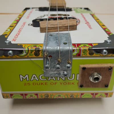 Handmade Cigar Box Guitar 3-String Electric "Swamp Thing" Awesome image 8