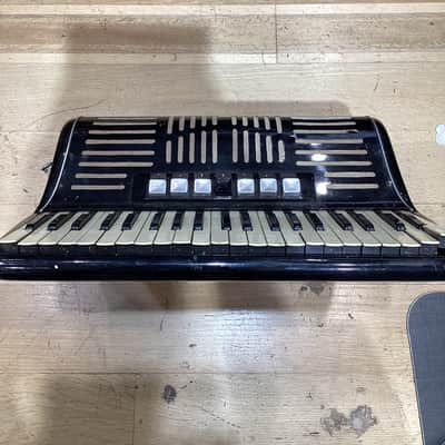 Acmette Accordion Vintage 1960s Black Acmette Accordion 41 keys 1960 - BLACK - #19619 image 8