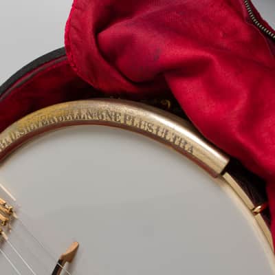Bacon & Day  Silver Bell #6 Ne Plus Ultra Special Tenor Banjo (1927-33), ser. #22694/26719, original black hard shell case. image 13