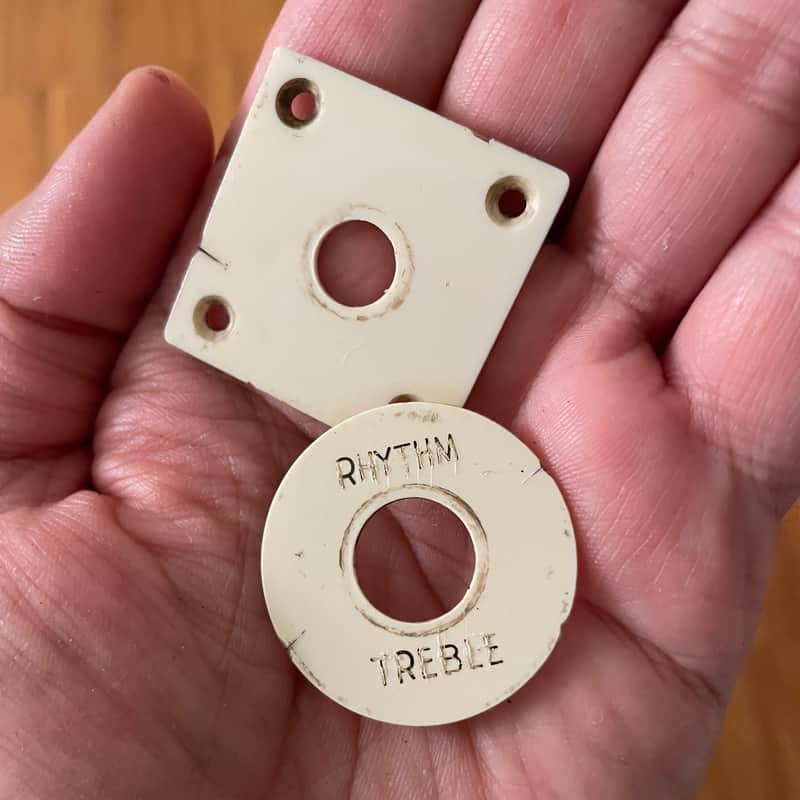 Gibson aged Jack Plate and toggle switch plate set, Les Paul, relic, 59 Parts image 1