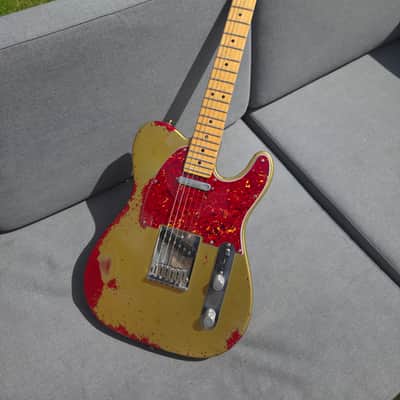 Fender American Telecaster Partscaster Relic 2005/2010 - Aztec Gold nitro over Candy Apple Red image 9