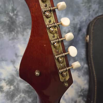 Vintage RARE 1964 Palmer by Kawai Japan Solid Body Twin Gold Foil Guitar Mirror'd Pickguard New Strings Pro Setup Original Soft Shell Case image 9