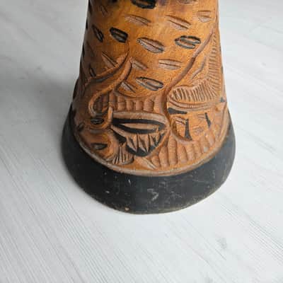 Djembe Original aus Guinea aus einem Stück Hartholz 60 x 34 cm image 5