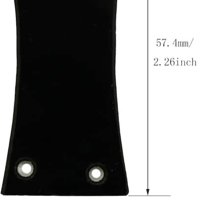3 Hole Electric Guitar Truss Rod Cover Plate with Screws Electric Guitar Headstock Iron Core Guard Plate Bell Shaped Double Layer PVC Iron Core Cover Plate Bass Guitar Replacement Parts Black image 4