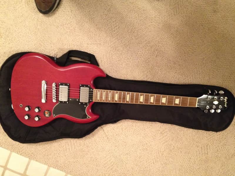Epiphone SG G-400 Korean 2003 Worn Cherry NICE w bag | Reverb