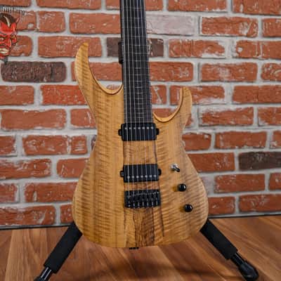 Carillion Guitars 7-String 10th Anniversary Polaris #3 of 10 Made Figured Myrtle Back&Top Satin Natural 2019 w/OHSC (Owned by Gary Holt) image 9