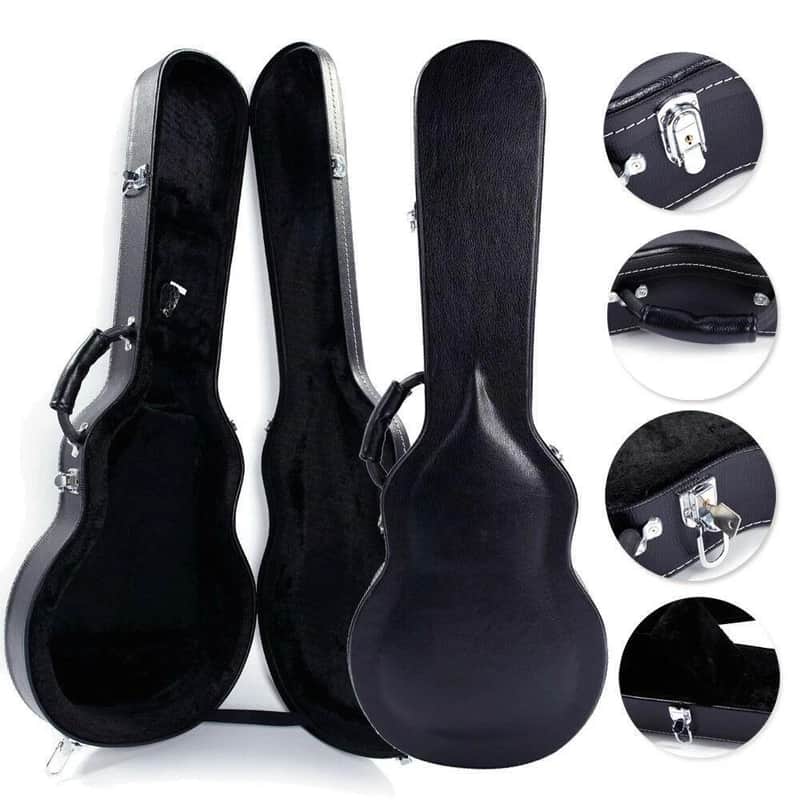 New Pro Series Deluxe Les Paul Wooden Case 2026 - Black image 1