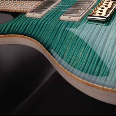 PRS 2016 Private Stock Custom 24 in Bahama Blue Smoked Burst w/Curly Maple Top, Swamp Ash Back & Backplates, Curly Maple Fretboard, Curly Maple Neck, Phase III Locking Tuners w/Curly Maple Buttons & Stained Curly Maple w/Paua Outline Inlays image 23