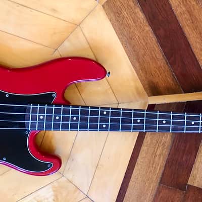 VINTAGE Dean Jammer III Red Bass Guitar, 1980s, Made In Korea, 34" Scale, 2 Pu's image 1