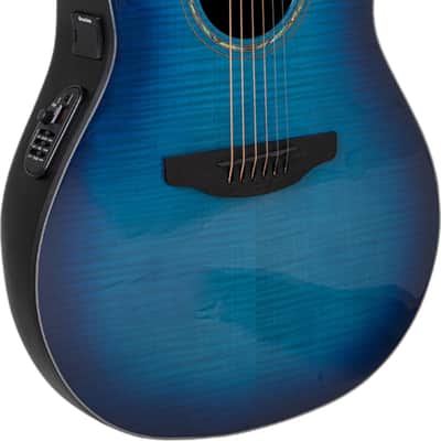 Ovation CS24P Celebrity Standard Plus Acoustic-Electric Guitar, Flamed Maple Top, Blue image 1