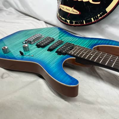 Charvel Dinky DK24 HSH 2PT Doublecut Electric Guitar with Case - Caribbean Burst image 16