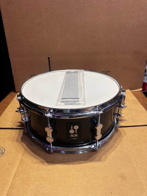 Sonor AQX 14x5.5 Snare Drum – Black Midnight Sparkle | Floor Model | w/ New Snare Wires image 1