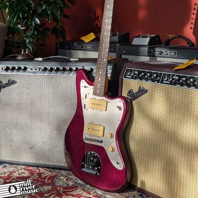 Fender J Mascis Jazzmaster 2009– Purple Sparkle – CIJ – Gig Bag – Used Excellent image 7