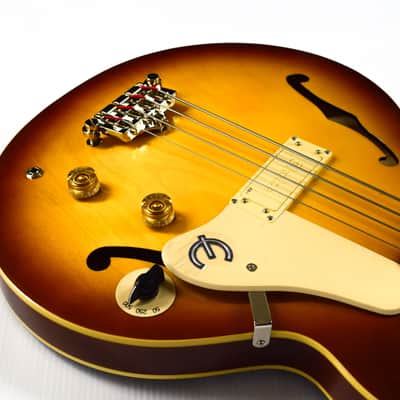 Epiphone Jack Casady Signature Bass Fretless - Aged Royal Tan image 6
