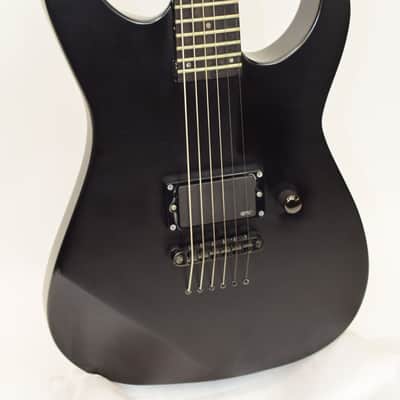 ESP E-II MI M-I Thru NT Electric Guitar, Black Satin w/ Case Bild 3