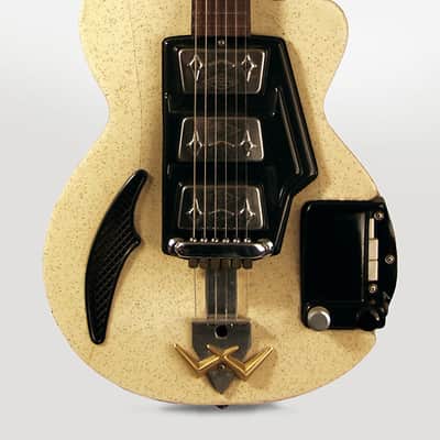 Noble V-653 Soloist Semi-Hollow Body Electric Guitar, made by Wandre,  c. 1962, ser. #987. image 3