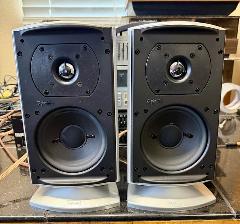 Definitive Technology ProCinema ProMonitor 100 MKII Speakers w/ Stands; Tested SEE VIDEO image 1