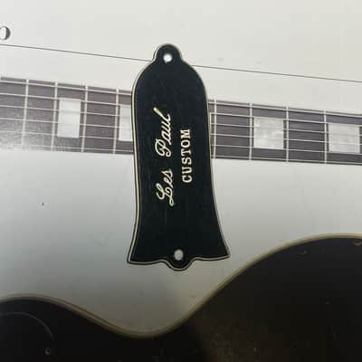 Gibson Vintage Gibson NOS Les Paul Custom Truss Rod Cover • 1950s–Early 1960s • Black • Rare Long Version 1950s image 2