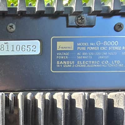 Sansui G-8000 Pure Power DC Stereo Receiver Recapped Serviced IOB & Styro, A Gem! image 14