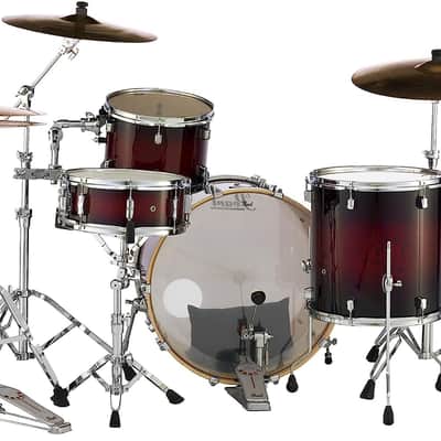 Pearl Decade Maple 3-piece Shell Pack Featuring 24"x14", 16"x16", 13"x9" Drums In Gloss Deep Redburst (DMP943XP/C261) image 4