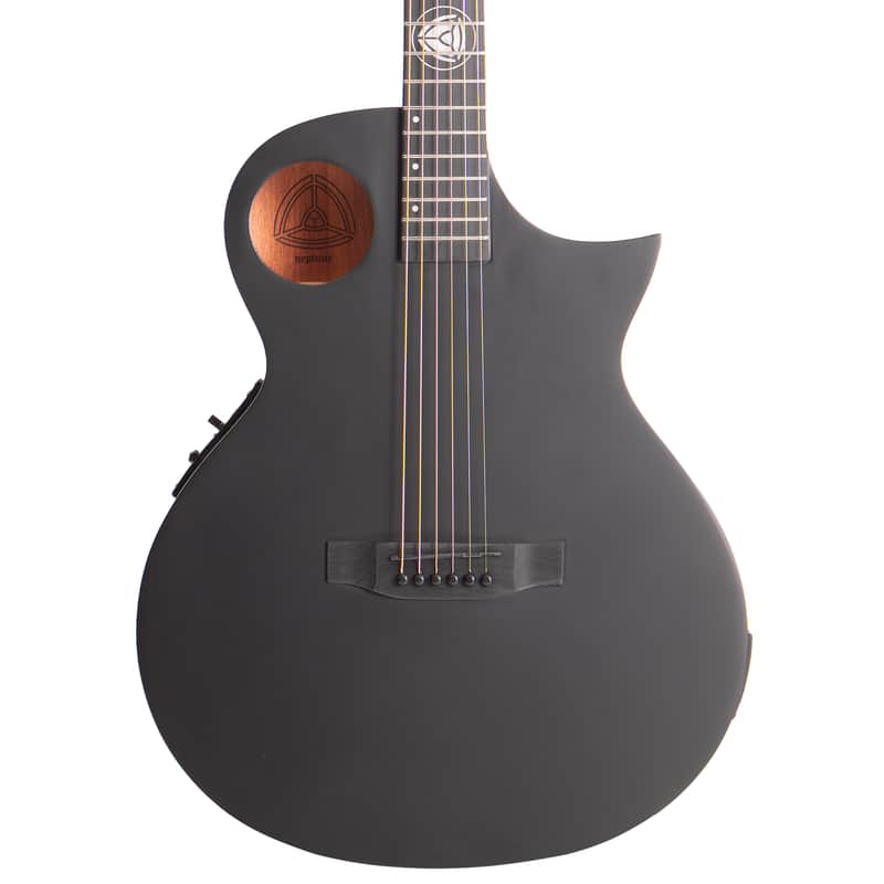 Lindo Neptune V3 Electro Acoustic Guitar with Sapele Back and Sides / Mahogany Neck / Spruce Top / Luminlay Side Dots / Planet Core 12th Fret Inlay - Matte Black image 1