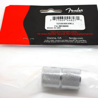 GENUINE FENDER BARREL CHROME DOME KNOBS FOR TELECASTER PRECISION BASS 0991366000 image 3