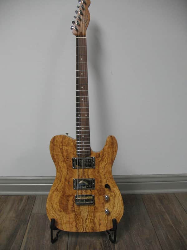 Logan Custom Tele with Olive wood top veneer 2026 - 100% nitro gloss finish image 1