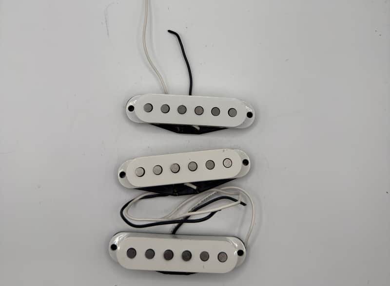 Fender USA Highway One Single Coil Stratocaster 016730 Pickup Set of 3 2000’s - White image 1