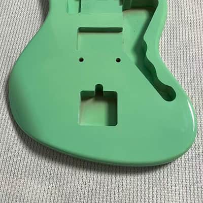 Green Alder Wood Jazzmaster Electric Guitar Body Green Alder Wood Jazzmaster Electric Guitar Body Jazzmaster Style Alder Guitar Body green color Gloss ‘’ Ready to Build image 1