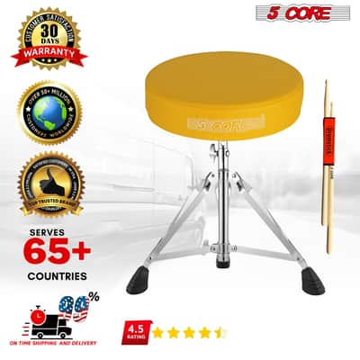5 Core Drum Throne 3" Padded Drum Seat Height Adjustable Drumming Chair for Practice and Performance image 8