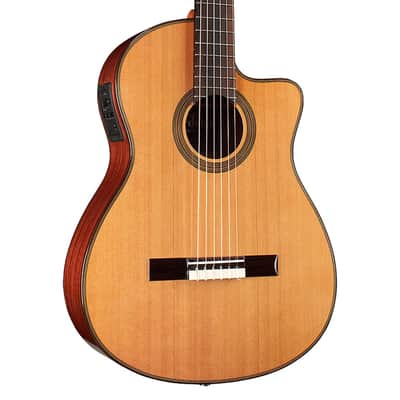 Cordoba Fusion 12 Cutaway A/E Nylon String Guitar - Natural Cedar image 1
