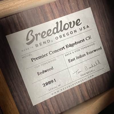 Breedlove Premier Concert Edgeburst CE 2023 image 12