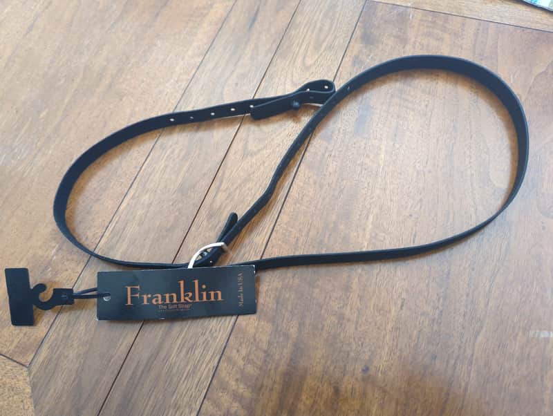 Franklin Straps M1-BK Glove Leather Mandolin Strap - Black image 1