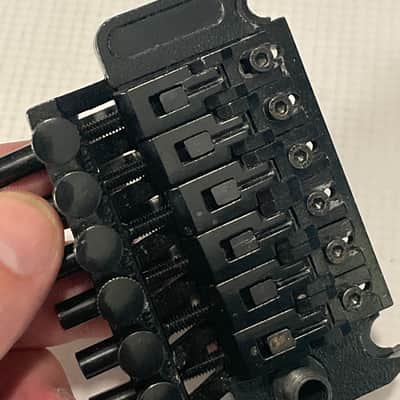 2000's Electric Guitar Black Licensed Floyd Rose Double Locking Tremolo Guitar Bridge image 15