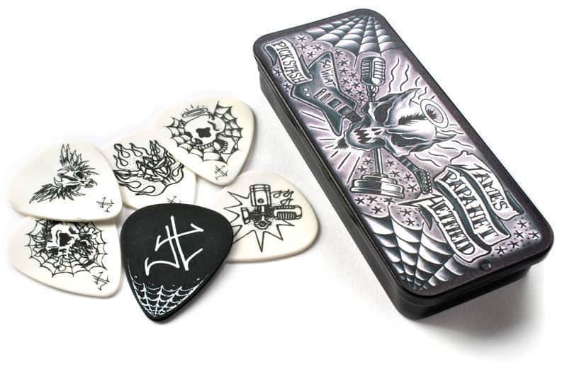 Dunlop James Hetfield Pick Tin Papahet + 6 Guitar Picks *New* Metallica image 1