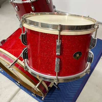 Vintage 1952 / 1953 Leedy & Ludwig 12/15/20 Drum Set in Red Sparkle image 3