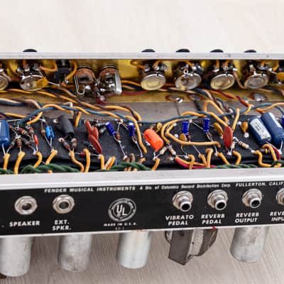 1965 Fender Twin Reverb Black Panel Vintage Tube Amp 2x12 w/ Oxford 12T6, Ftsw & Cover image 13