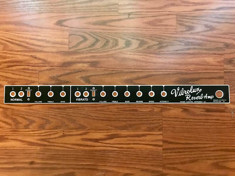 Fender Vibrolux Reverb  Faceplate (reproduction) Black Face image 1