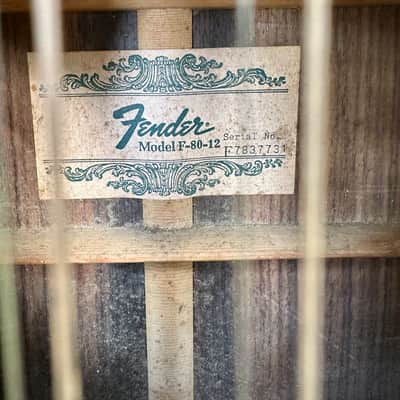 1970s Fender F-80-12 12 String Acoustic image 5