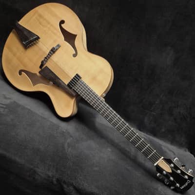 Dotson Hand-Carved Archtop Electric Guitar Made in USA - Natural Demo image 2