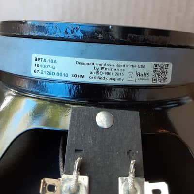 Eminence Beta 10A 10" 8 Ohm Bass Speaker image 2
