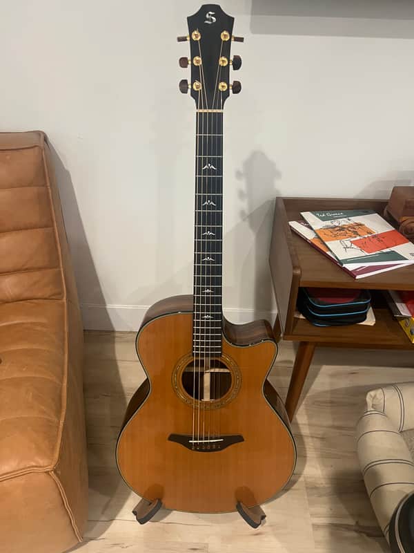 Stone bridge G 23 CR Cutaway 2012 - Cedar top, rosewood back & sides, Ebony, fright, board, and saddle image 1
