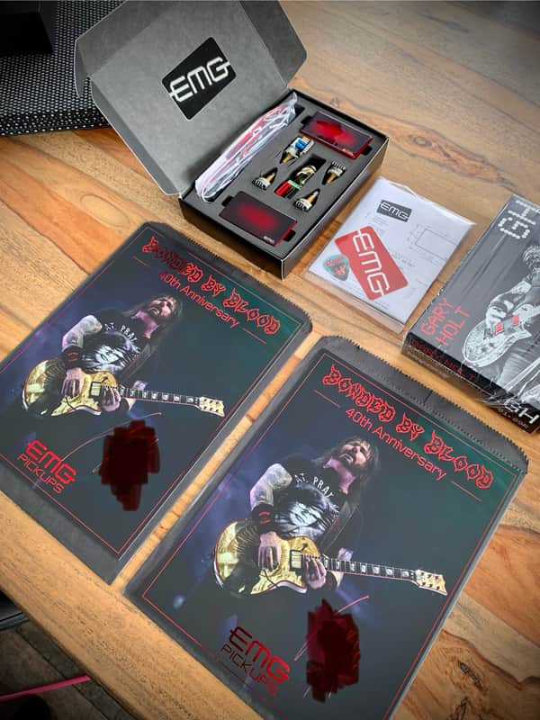 EMG Gary Holt Bonded By Blood GH 1 Pickup Set Limited Only 300 Worldwide 81/89 Blood Red Burst Gloss image 1