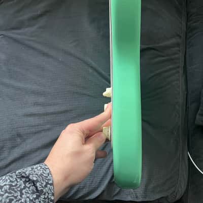 Fender Fender Made in Japan Traditional '50s Stratocaster with Competition Stripe - Surf Green w/ Shell Pink Stripes - Surf Green image 3