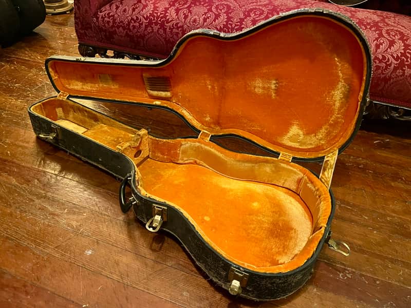 Ess & Ess Vintage Guitar Case 1950s - Black and Gold image 1