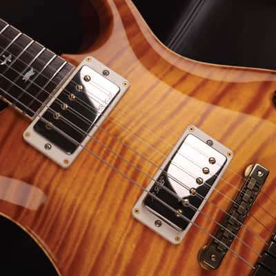 PRS RARE Private Stock [One of The Very 1st 594s | 1 of Only 26 From The First Run!] Guitar Of The Month "February" McCarty 594 in Vintage McCarty Smoked Burst w/Bronze Aluminium Two-Piece Bridge, Flame Mahogany Neck and MOP with Paua Outline Bird Inlays image 21