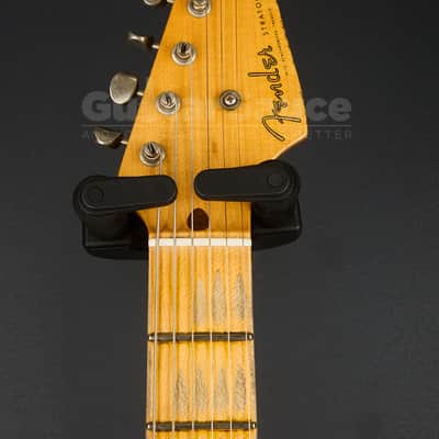 Fender Custom Shop 55 Stratocaster Heavy Relic Aged 2017 - Black Over Chocolate Two Tone Sunburst (COD 2136UG) image 12