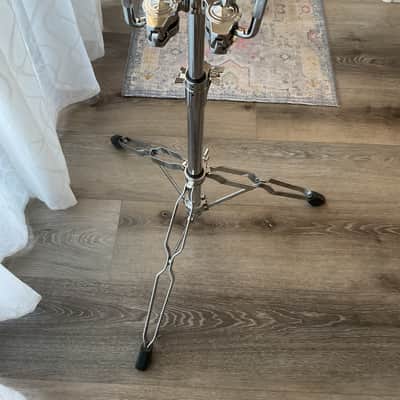 DW DWCP9900 9000 Series Heavy Duty Double-Braced Dual Tom Stand 2010s - Chrome image 5