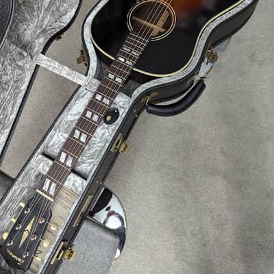 Eastman E25SS/V-SB Sloped Dread Acoustic, w/Vintage-distressed finish, case, setup, & shipping image 5